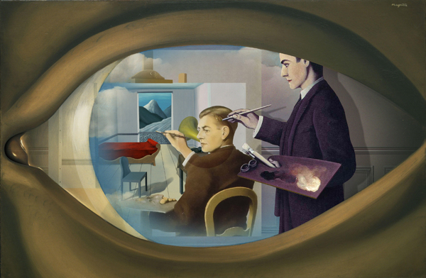 René Magritte. (Belgian, 1898-1967). The False Mirror. 1928. Oil on canvas, 21 1/4 x 31 7/8" (54 x 80.9 cm). Purchase. © 2008 C. Herscovici, Brussels / Artists Rights Society (ARS), New York